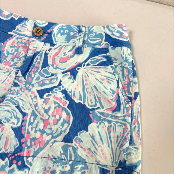 Lilly Pulitzer The Callahan Short Size 6 Blue Pink Into The Deep Colorful - Picture 2 of 10